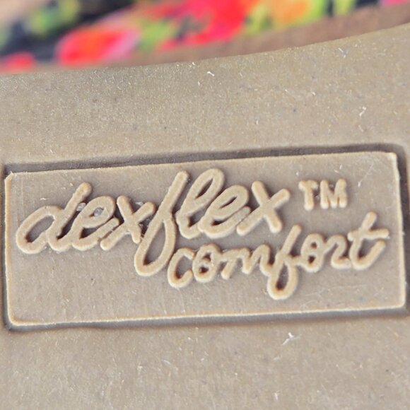 Dexflex Comfort Floral Peep Toe Wedges | Multi-Color Heels | Size 6.5 - Picture 10 of 11